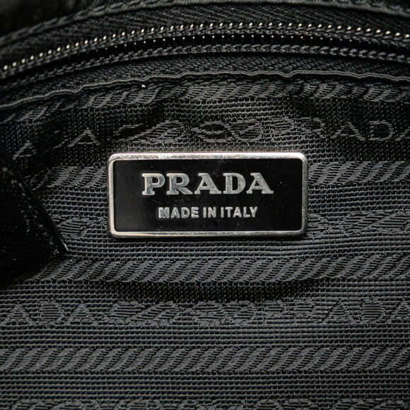 PRADA Black Leather Messenger Shoulder Bag - Picture 9 of 12